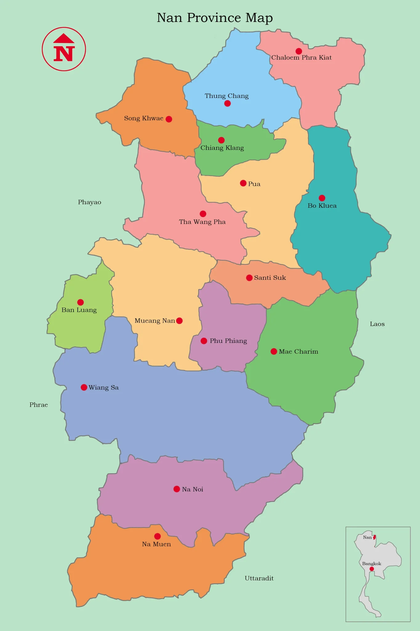 Nan Province Map