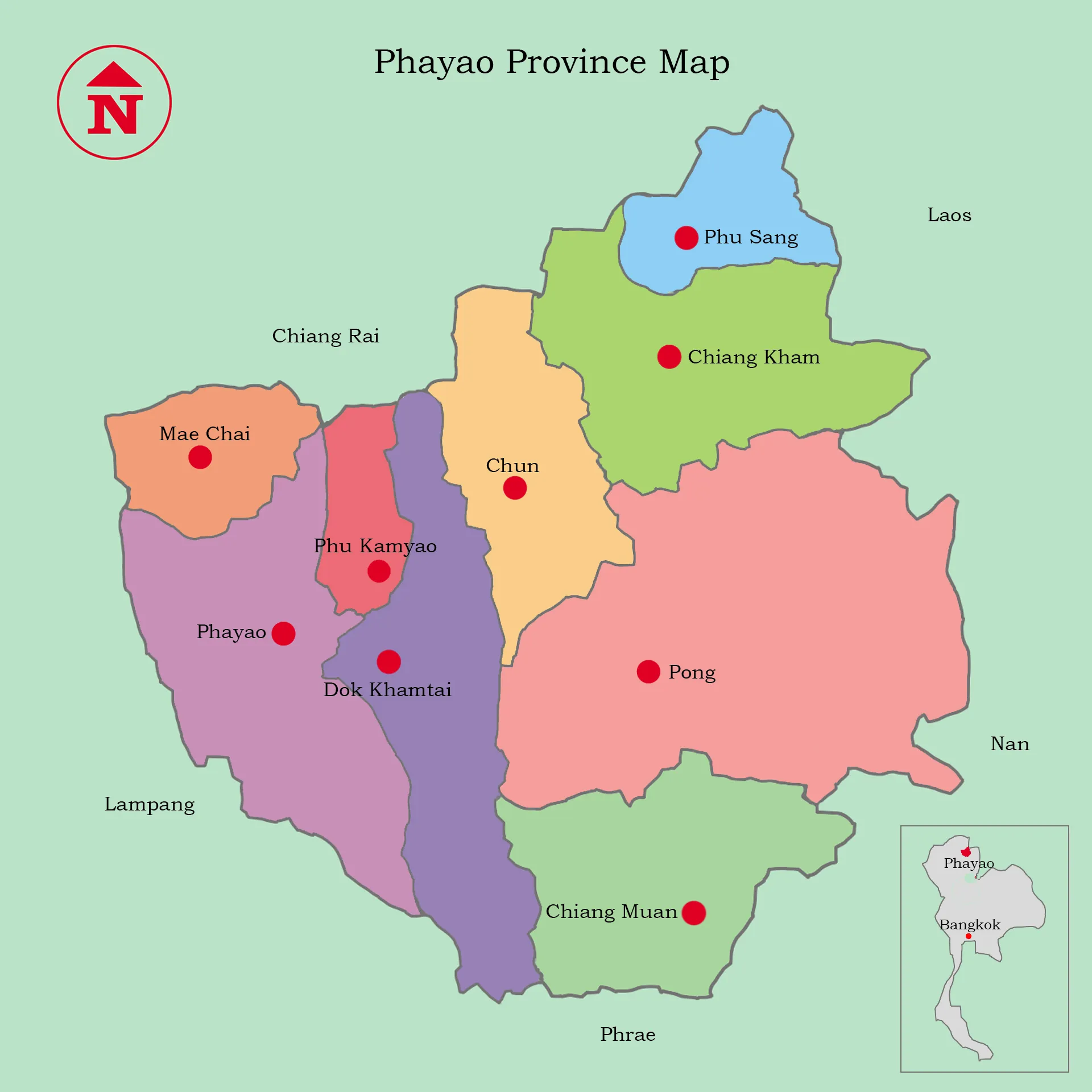 Phayao Province Map