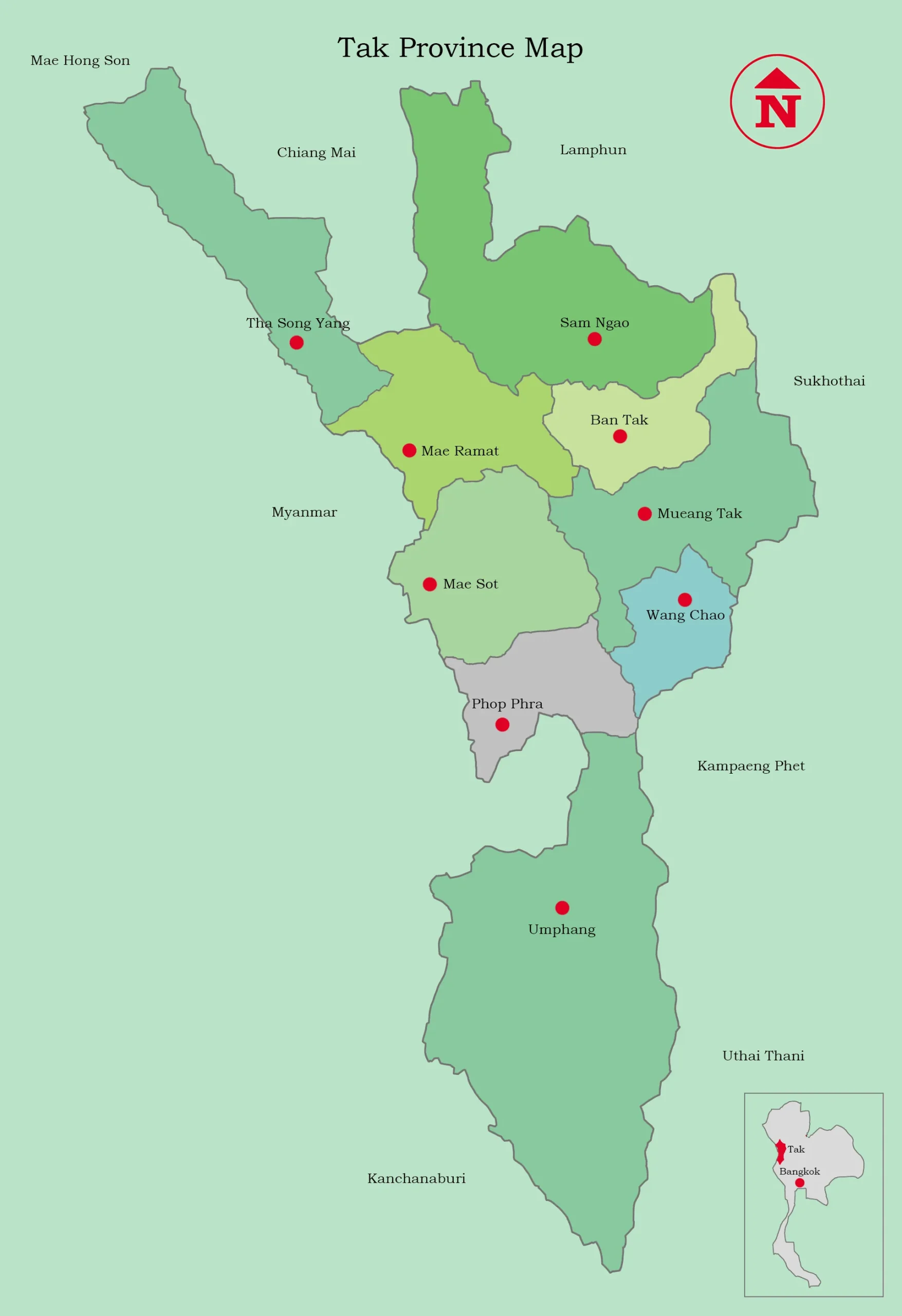 Tak Province Map